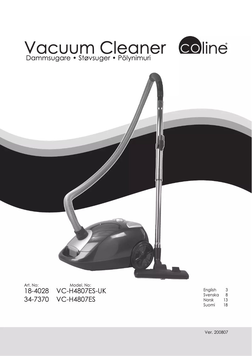 Página 1 del manual Manual de usuario Coline VC-H4807ES