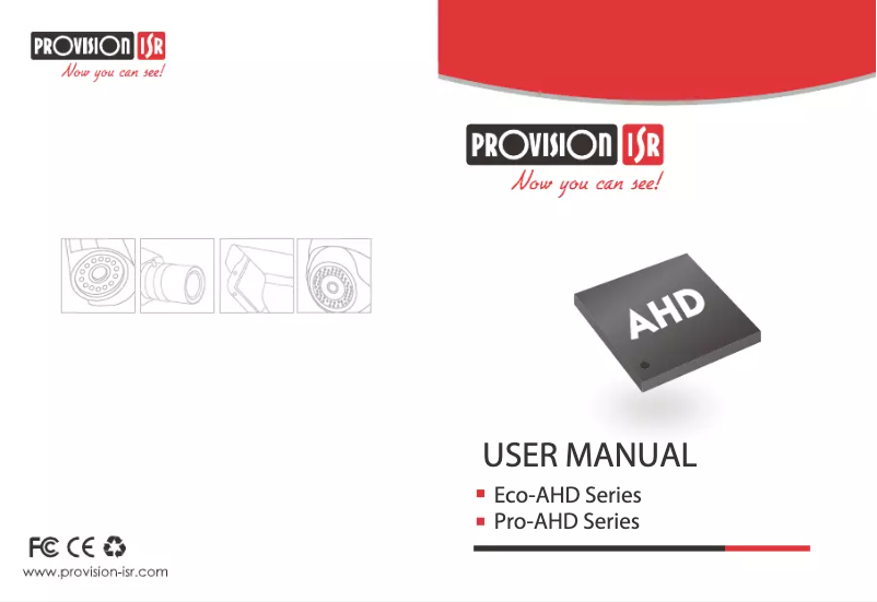 Page 1 of the manual User Manual Provision-ISR I4-380AHDEVF