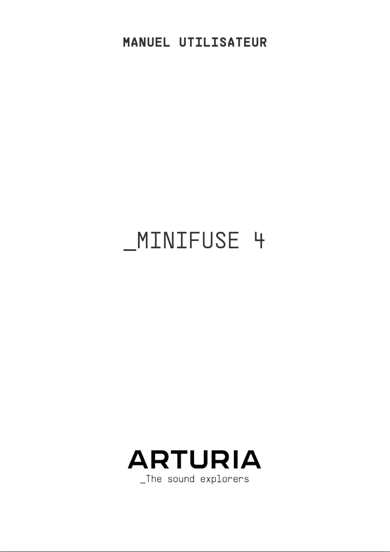Page 1 de la notice Manuel utilisateur Arturia MiniFuse 4