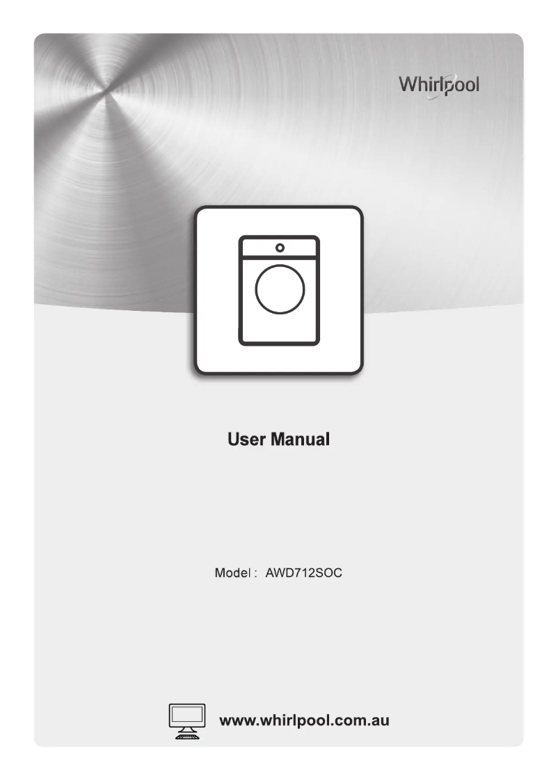 Page 1 de la notice Manuel utilisateur Whirlpool AWD712SOC