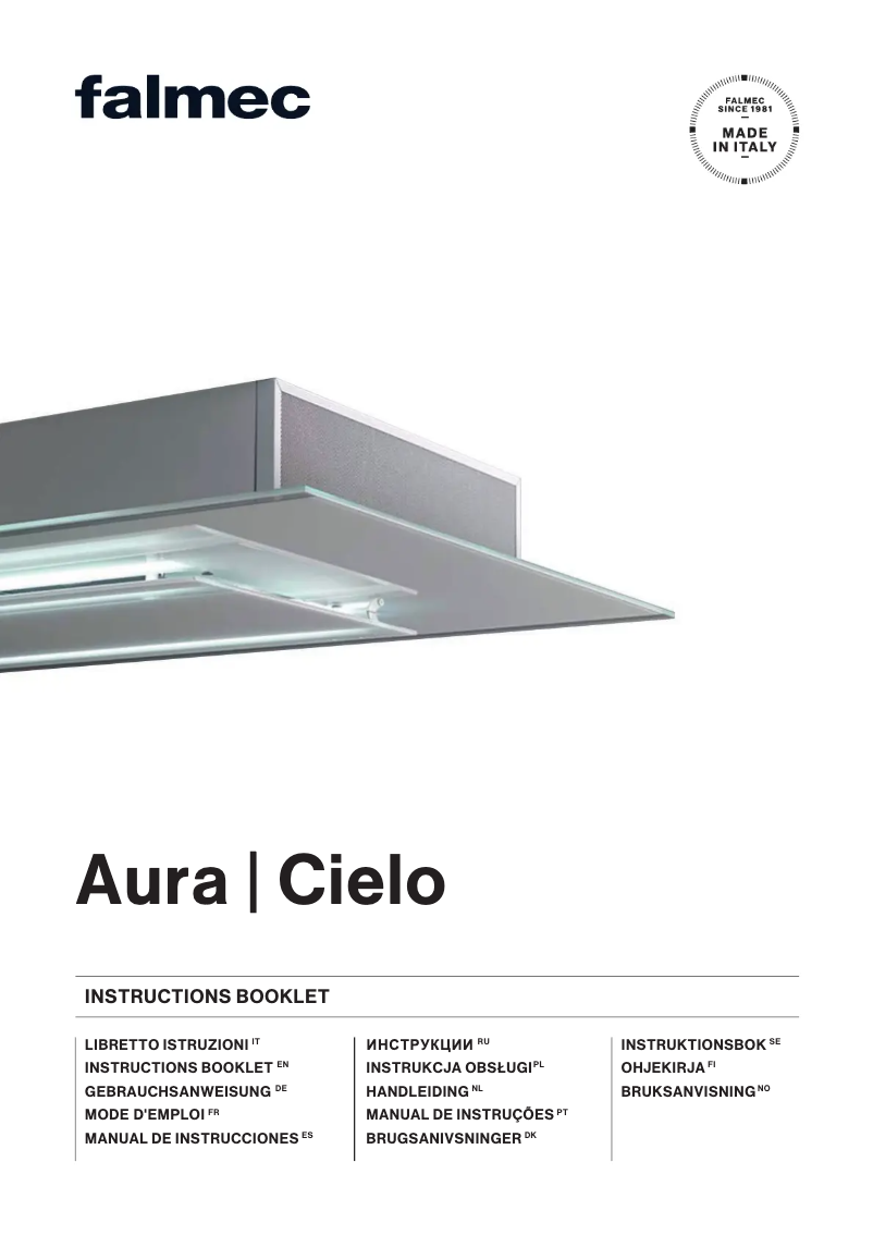 Página 1 del manual Manual de usuario Falmec Aura