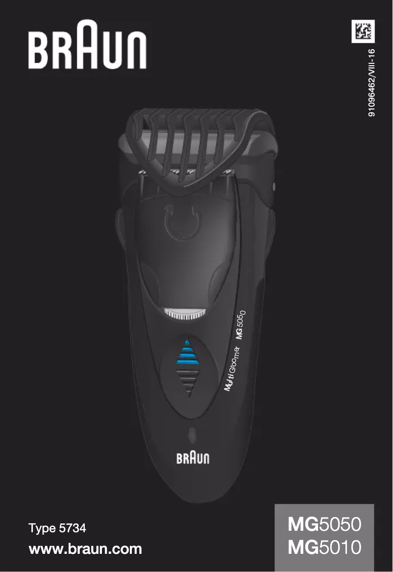 Page 1 de la notice Manuel utilisateur Braun MG5050