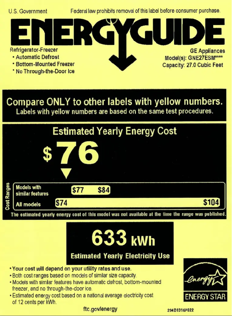 Image de la première page du manuel de l'appareil GNE27ESMSS