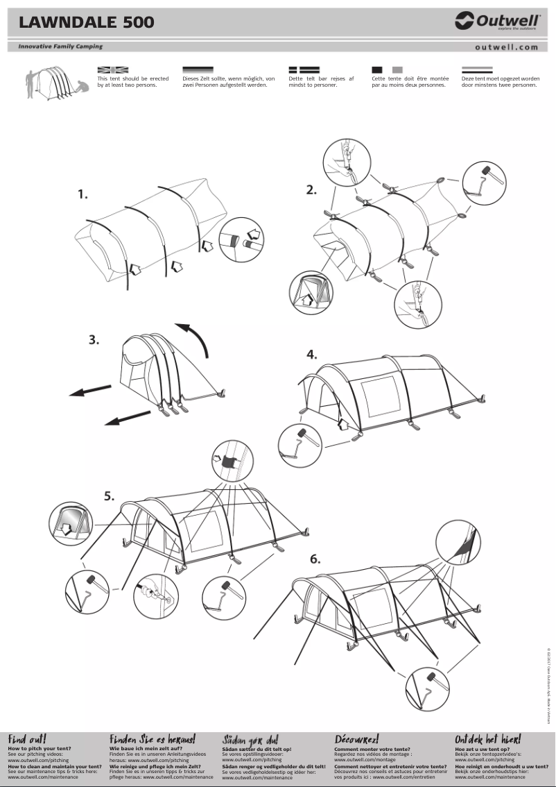 Page 1 de la notice Manuel utilisateur Outwell Lawndale 500