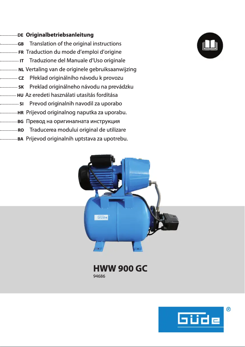 Página 1 del manual Manual de usuario Güde HWW 900 GC