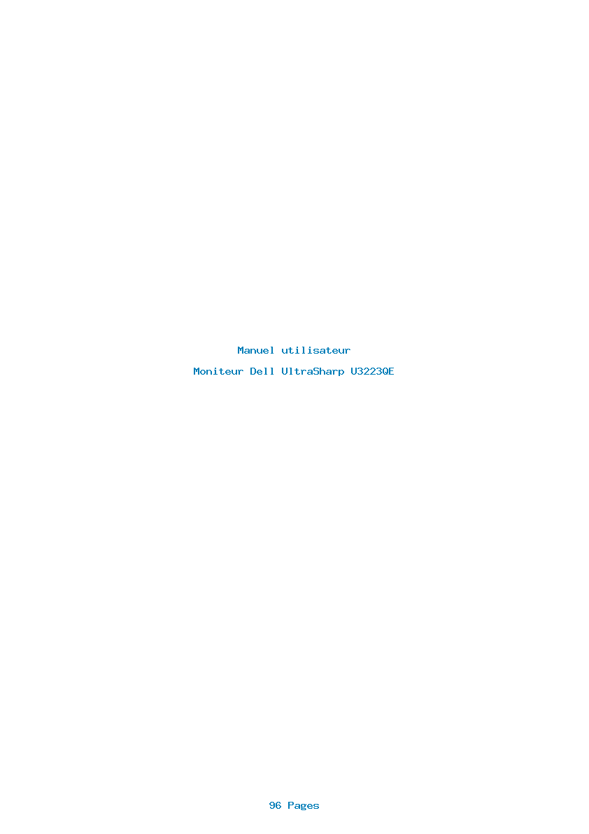 Page 1 de la notice Manuel utilisateur Dell UltraSharp U3223QE