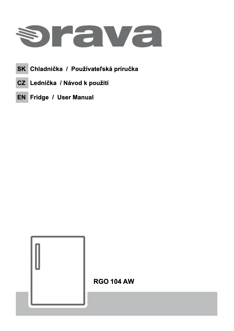 Page 1 de la notice Manuel utilisateur Orava RGO-104 AW