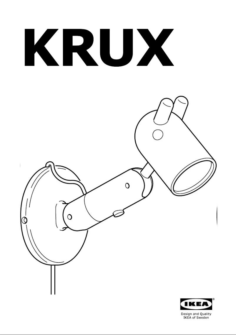 Page 1 de la notice Instructions / montage Ikea KRUX