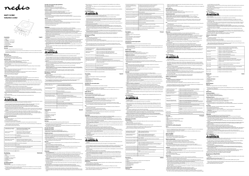 Page 1 de la notice Manuel utilisateur Nedis KAIP113CBK1