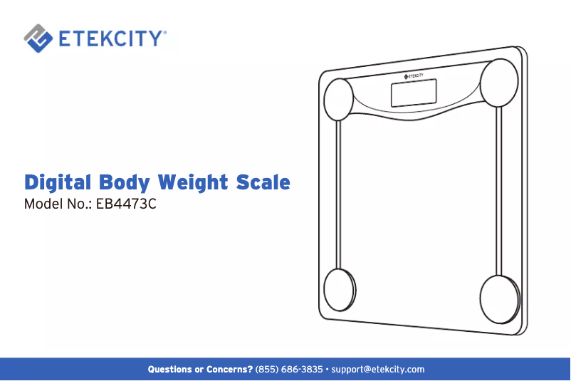 Page 1 de la notice Manuel utilisateur Etekcity EB4473C