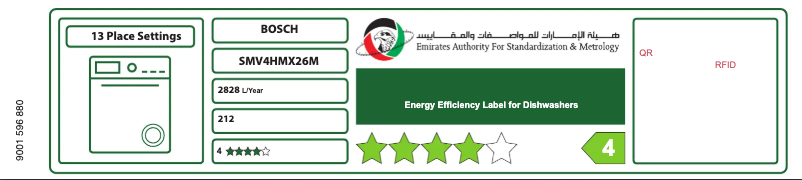 Page 1 of the manual Energy Label Bosch SMV4HMX26M