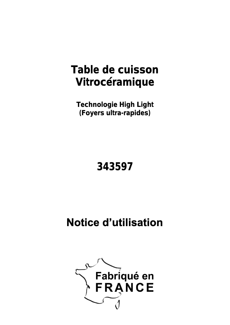 Page 1 de la notice Manuel utilisateur Brico Dépôt 343597