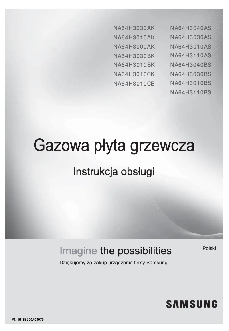 Página 1 del manual Manual de usuario Samsung NA64H3030AK