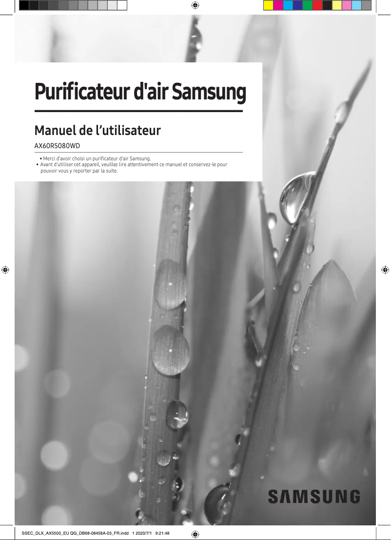 Page 1 de la notice Manuel utilisateur Samsung AX60R