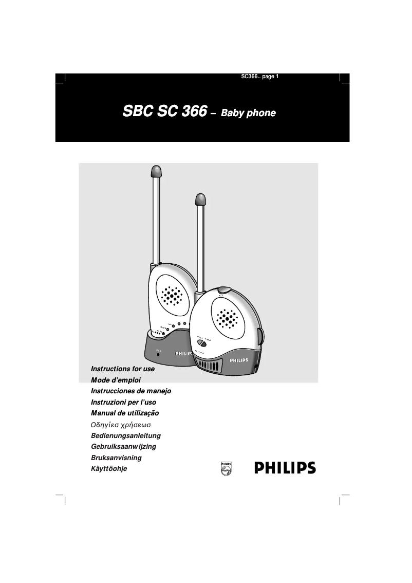 Página 1 del manual Manual de usuario Philips SBCSC366