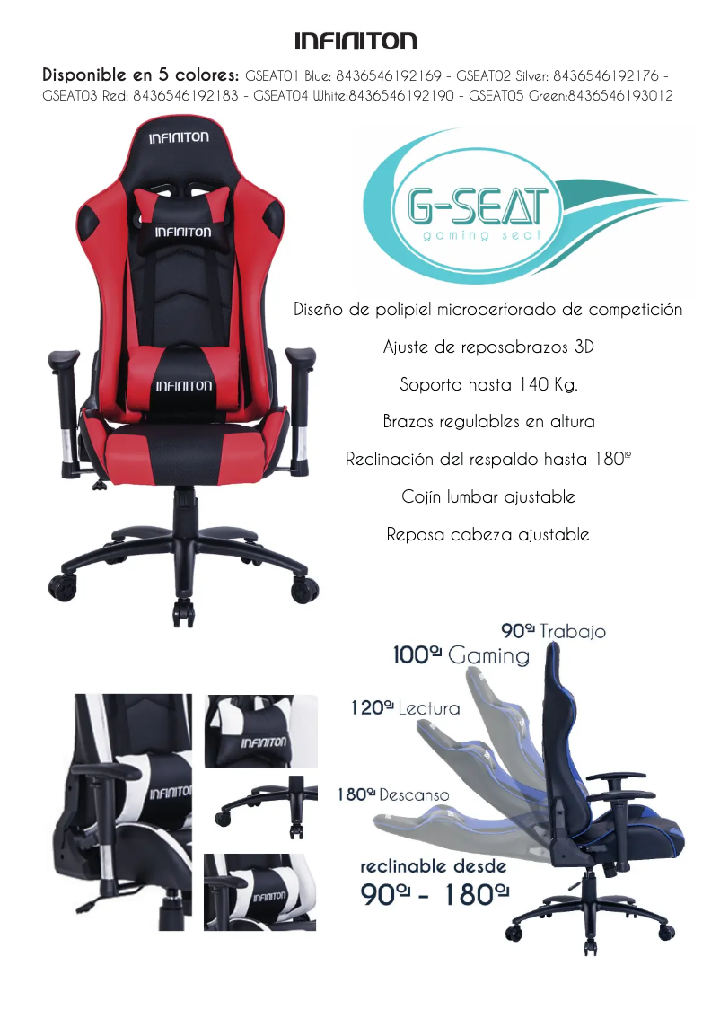 Page 1 of the manual Brochure Infiniton GSEAT-05