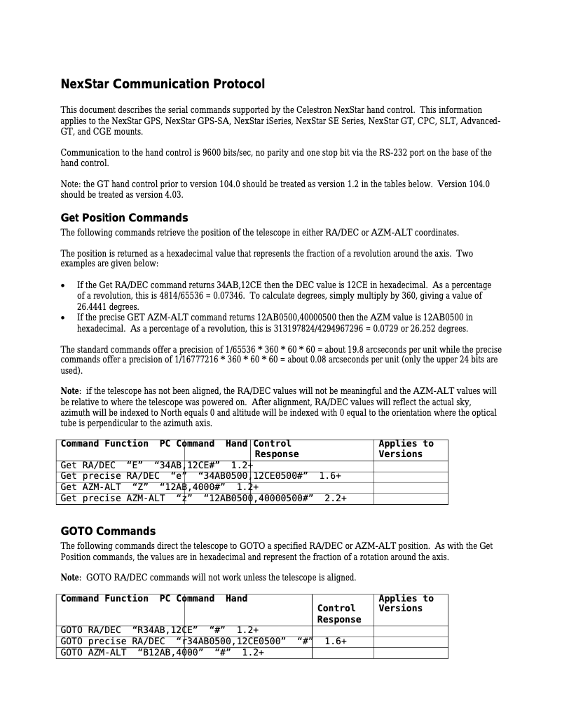 Page 1 de la notice Manuel utilisateur Celestron C6-NGT Computerized