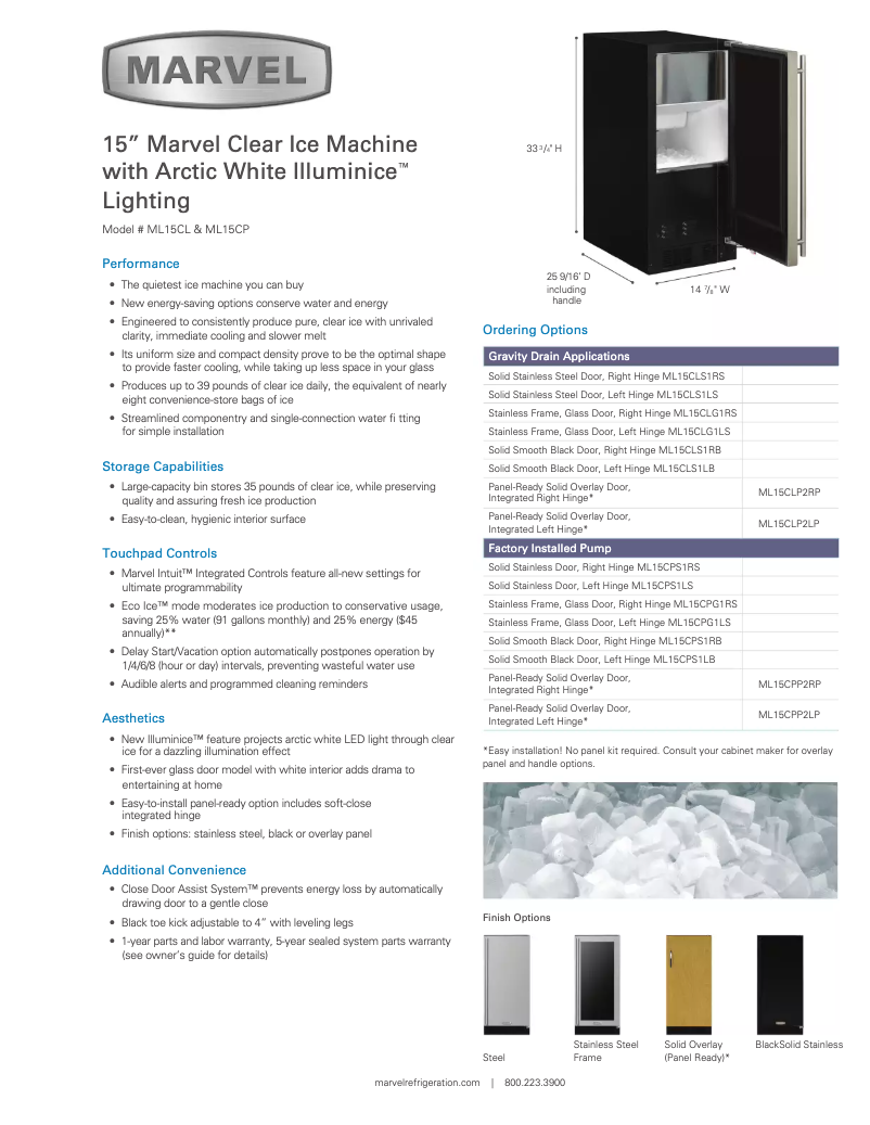 Page 1 de la notice Manuel utilisateur Marvel Illuminice ML15CP1L