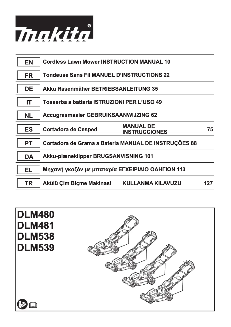 Page 1 de la notice Manuel utilisateur Makita DLM480Z