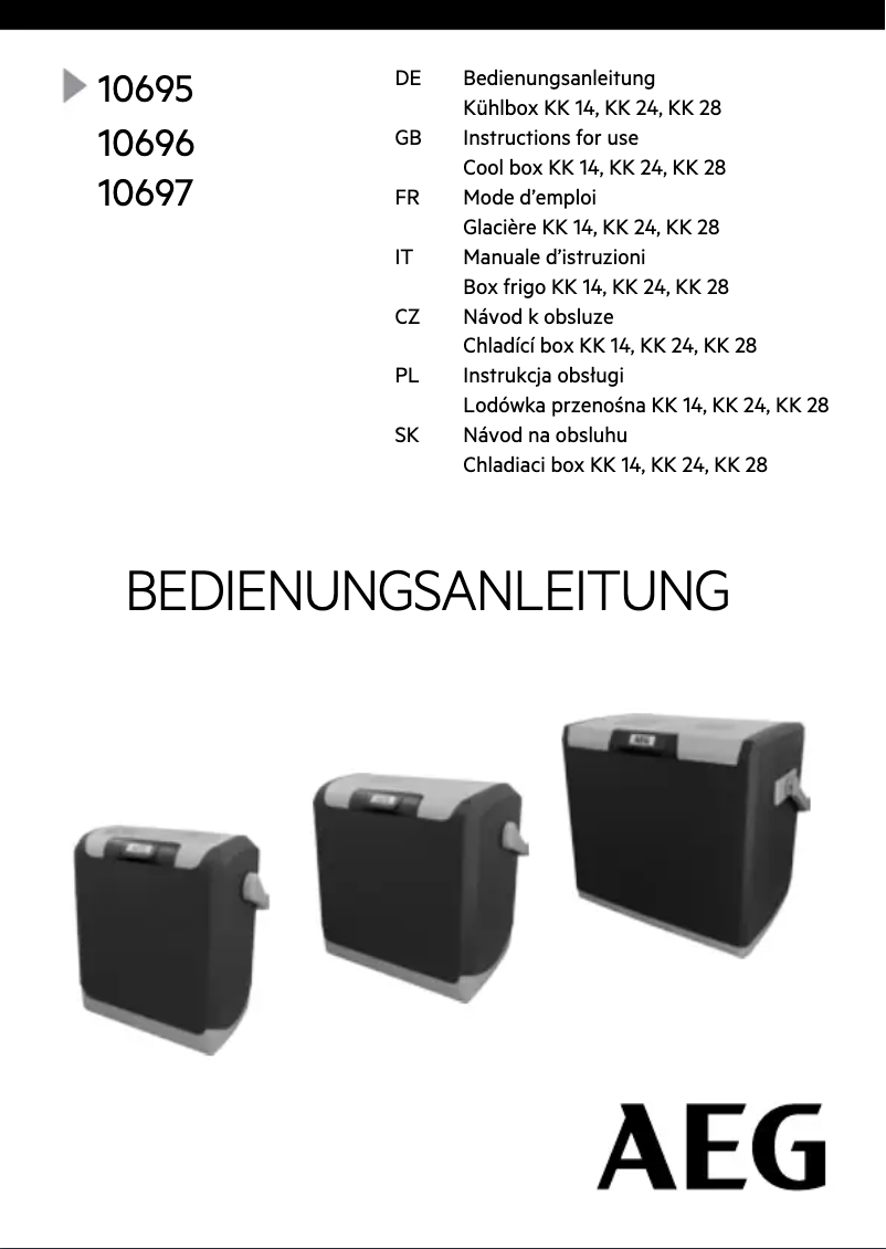 Page 1 de la notice Manuel utilisateur AEG KK 28