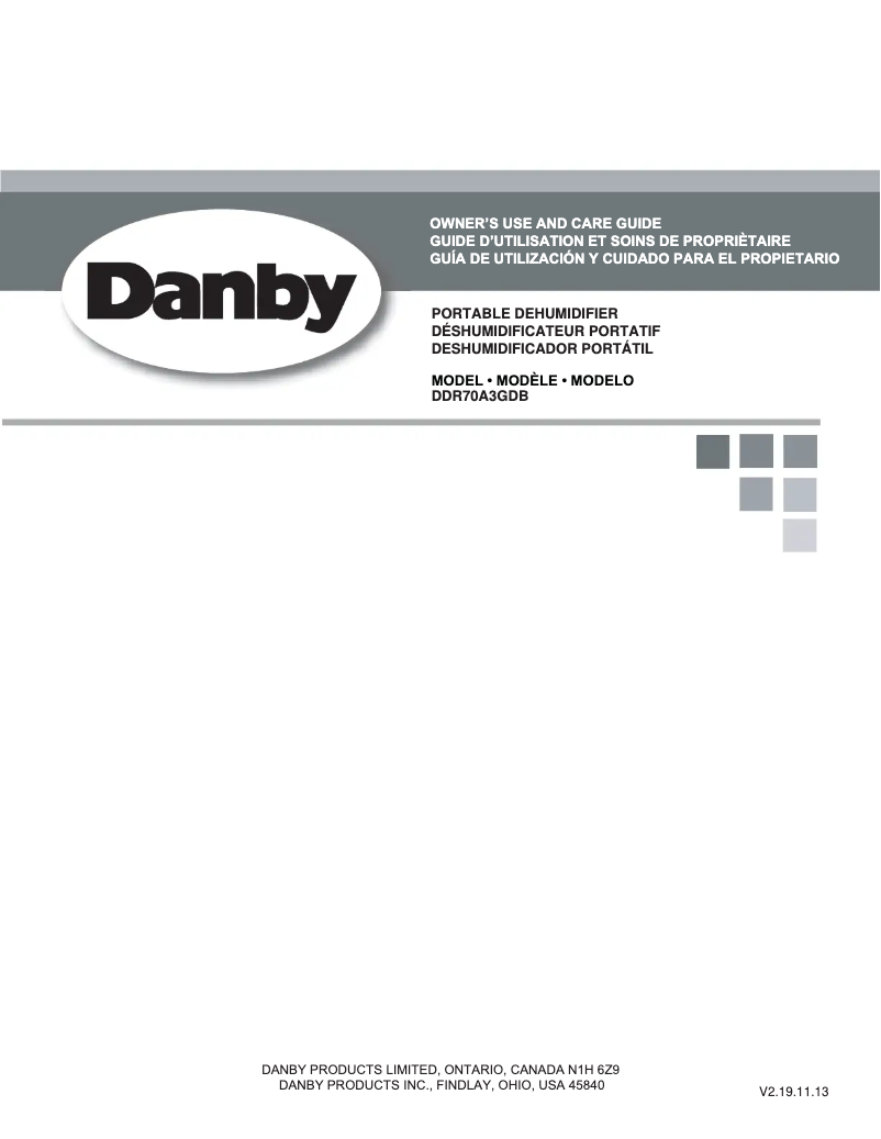 Page 1 de la notice Manuel utilisateur Danby DDR70A3GDB