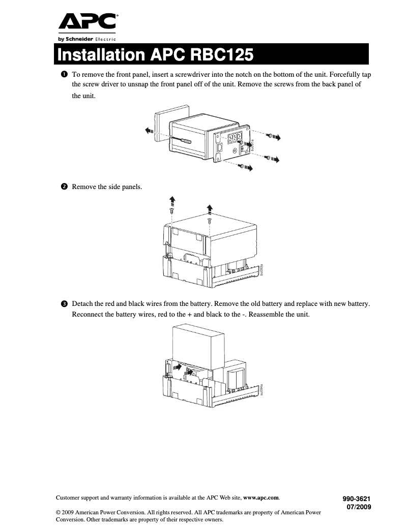 Página 1 del manual Manual de usuario APC APCRBC125