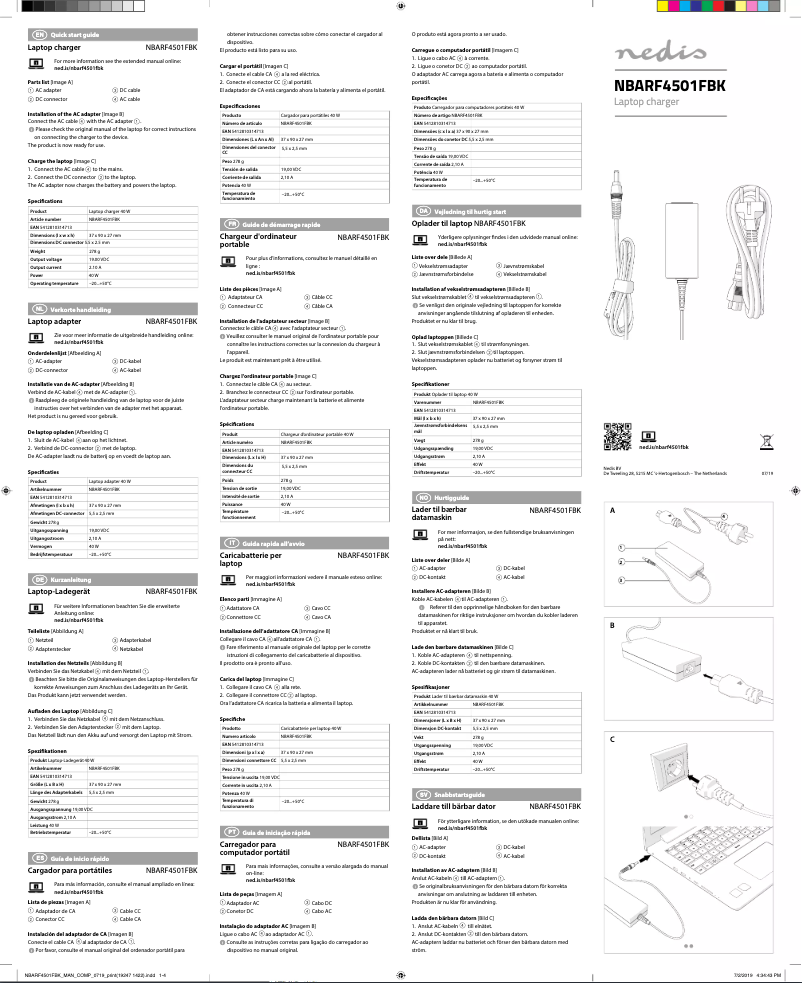 Page 1 of the manual User Manual Nedis NBARF4501FBK