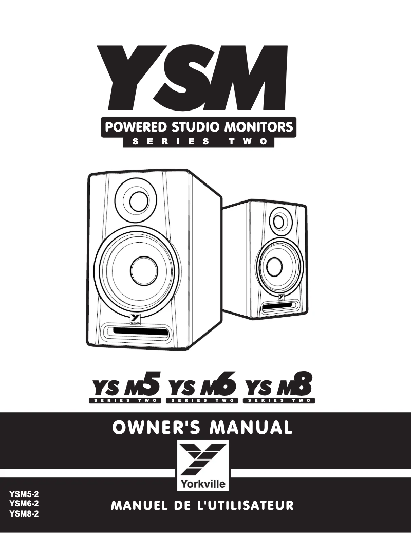 Page 1 de la notice Manuel utilisateur Yorkville YSM5-2