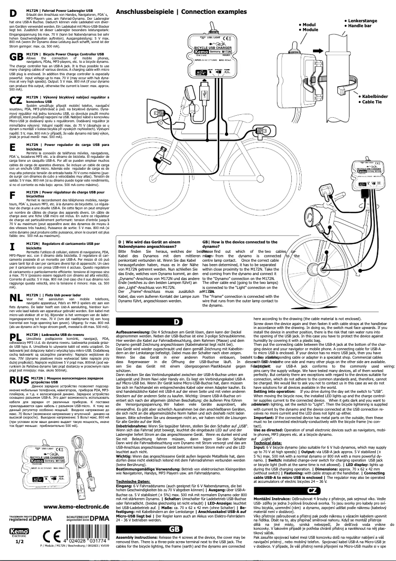 Página 1 del manual Manual de usuario Kemo M172N