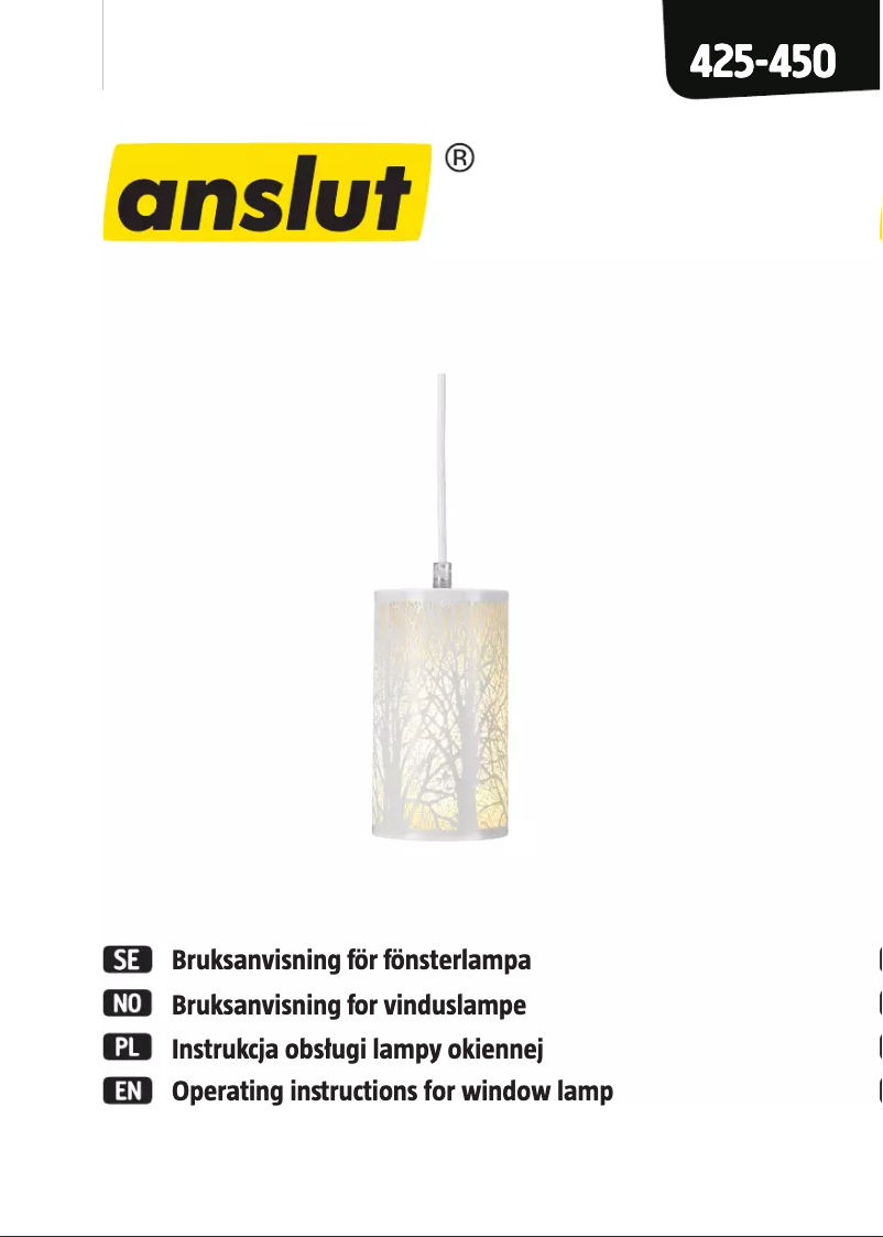 Page 1 de la notice Manuel utilisateur Anslut 425-450