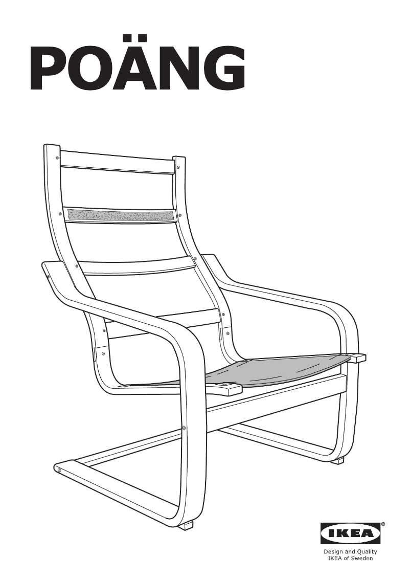 Page 1 de la notice Manuel utilisateur Ikea POÄNG 200.698.52