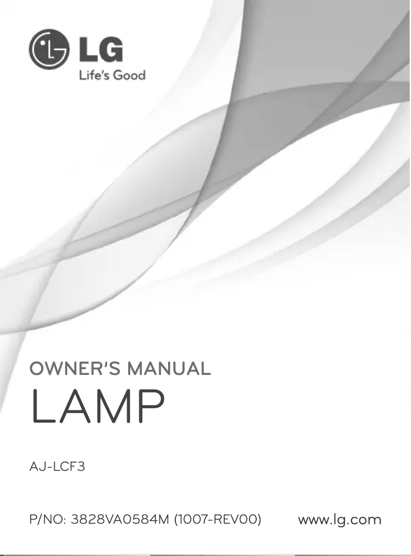Page 1 of the manual User Manual LG AJ-LCF3