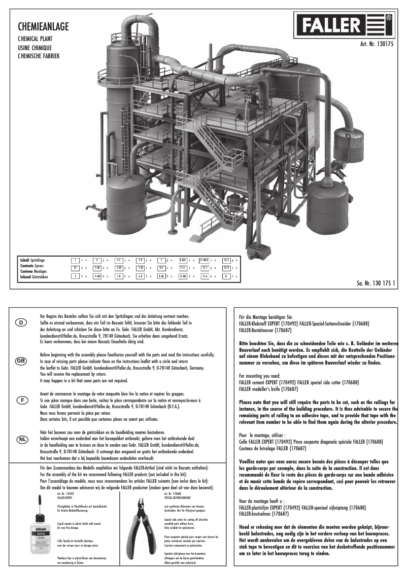 Page 1 de la notice Manuel utilisateur Faller 130175