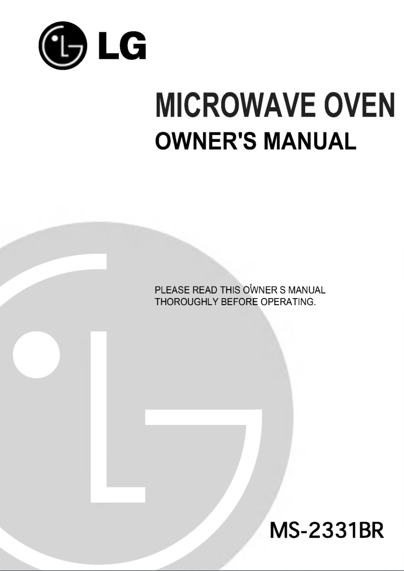 Page 1 de la notice Manuel utilisateur LG MS-2331BR