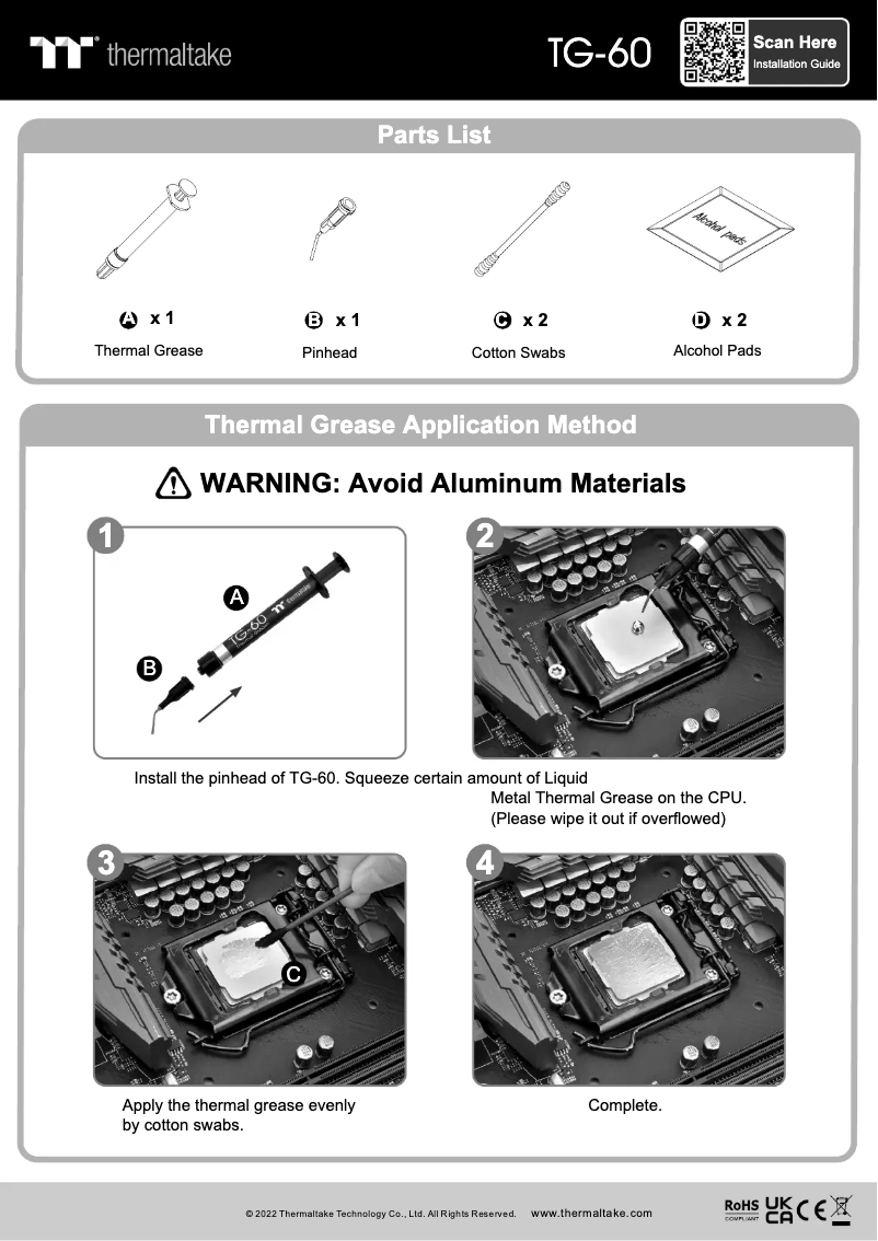 Página 1 del manual Manual de usuario Thermaltake TG-60