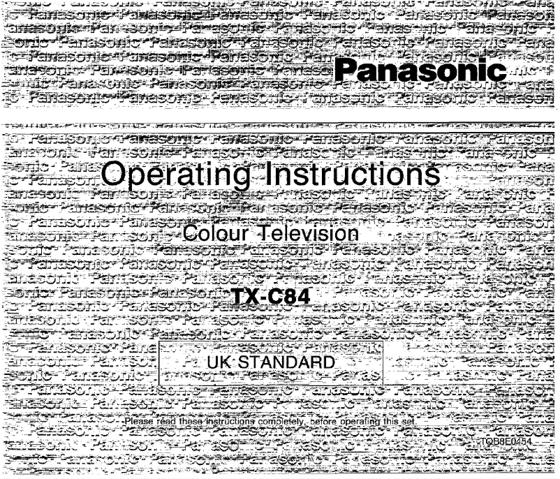 Page 1 de la notice Manuel utilisateur Panasonic TX-C84