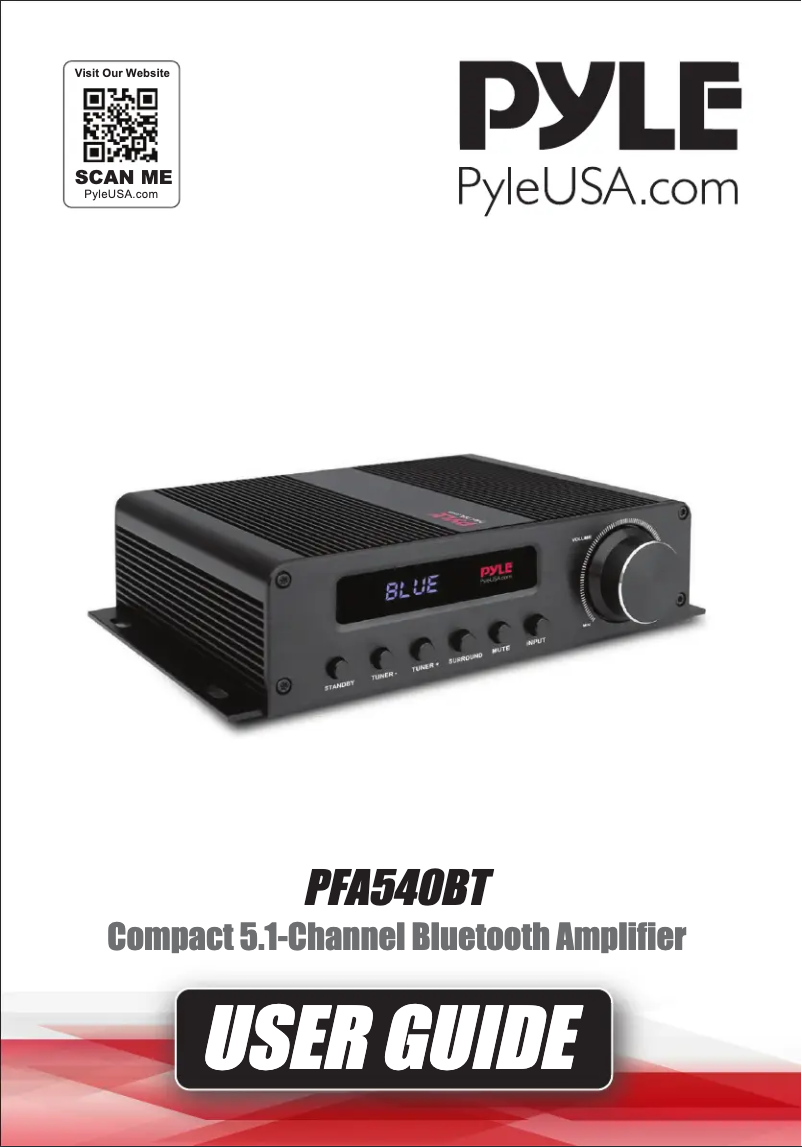 Page 1 de la notice Manuel utilisateur Pyle PFA540BT
