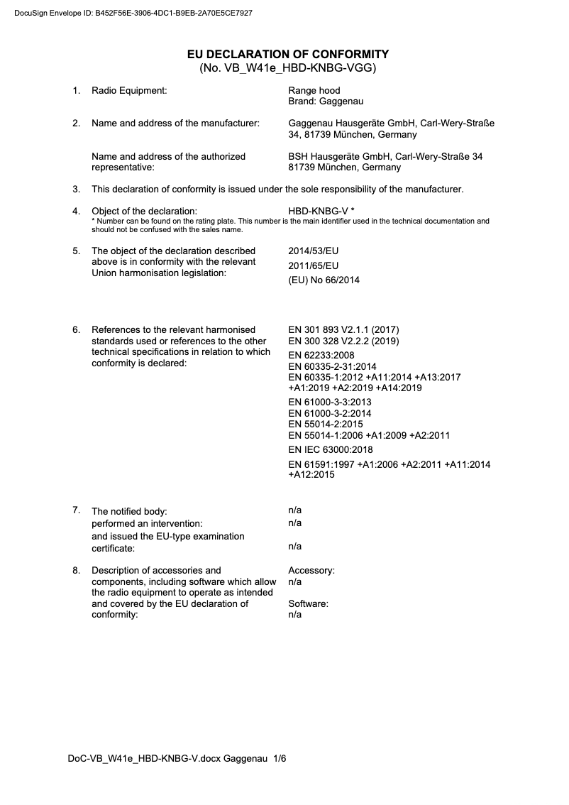 Page 1 de la notice Mode d'emploi Gaggenau AW251192