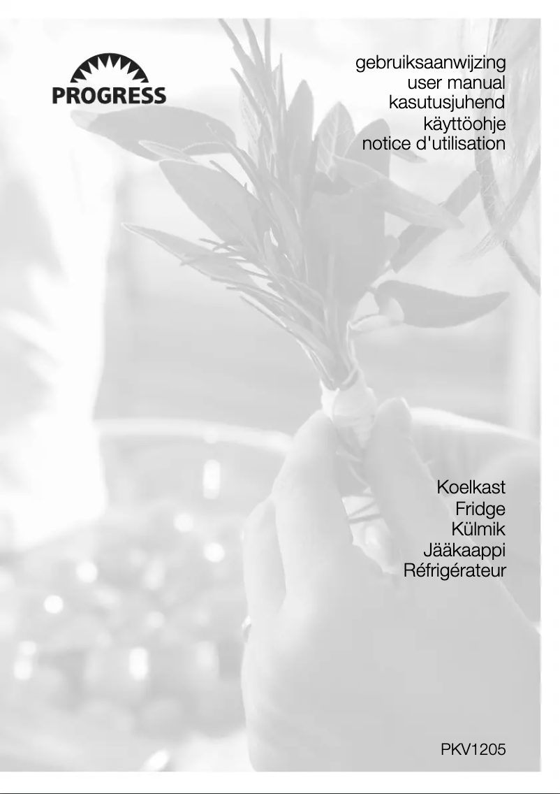 Page 1 de la notice Manuel utilisateur Progress PKV1205