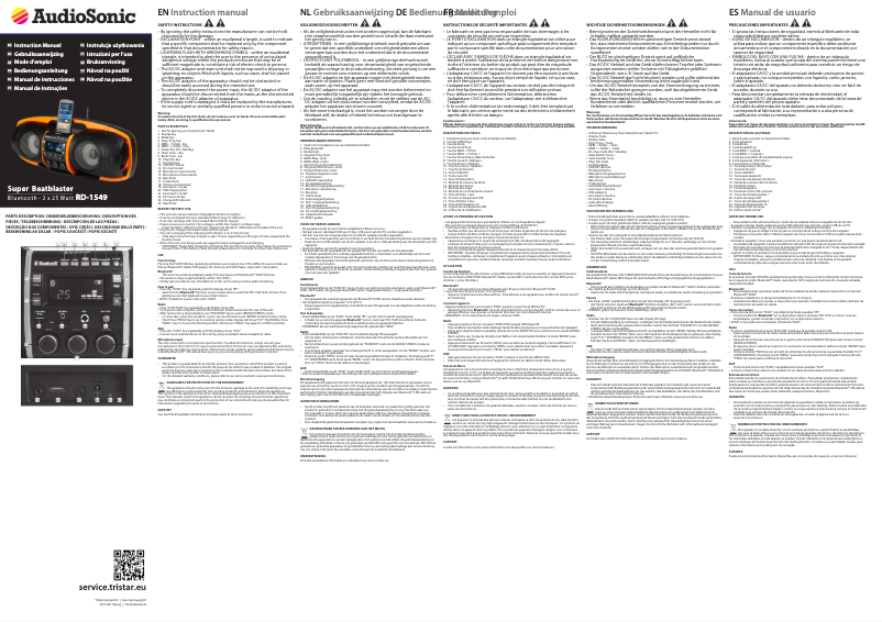 Page 1 de la notice Manuel utilisateur TriStar RD-1549