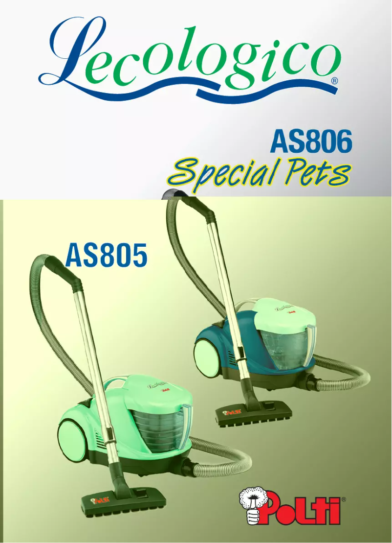 Page 1 de la notice Manuel utilisateur Polti Lecologico AS805