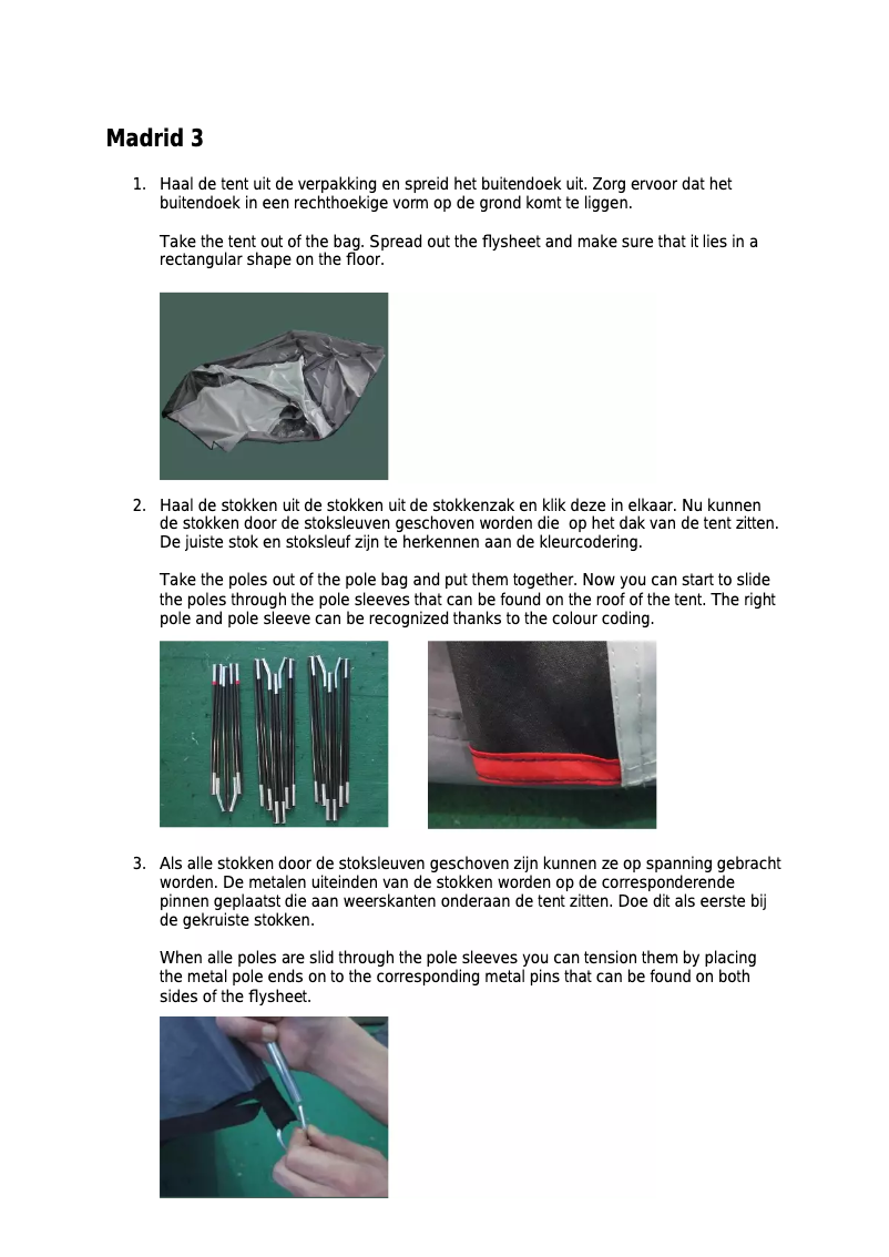 Page 1 de la notice Manuel utilisateur Obelink Madrid 3