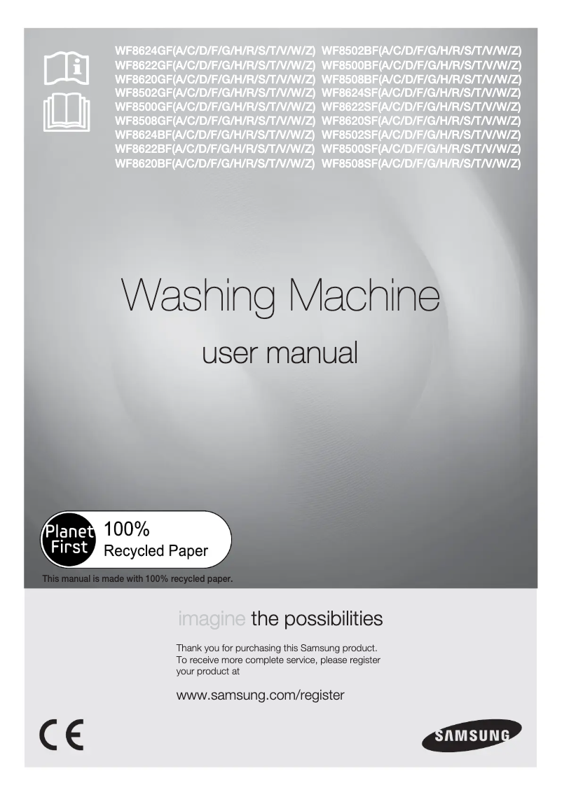 Página 1 del manual Manual de usuario Samsung WF8622SFV