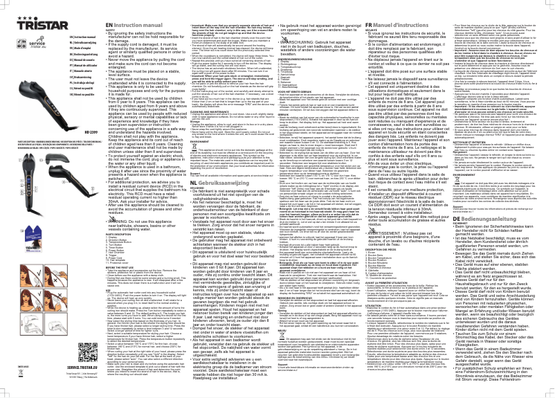 Página 1 del manual Manual de usuario TriStar HD-2399