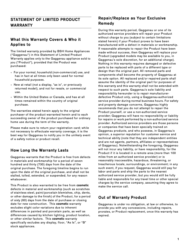 Página 1 del manual Manual de instrucciones Gaggenau DF480700F