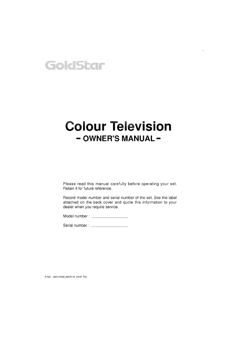 Page 1 of the manual User Manual LG CF-29C26X