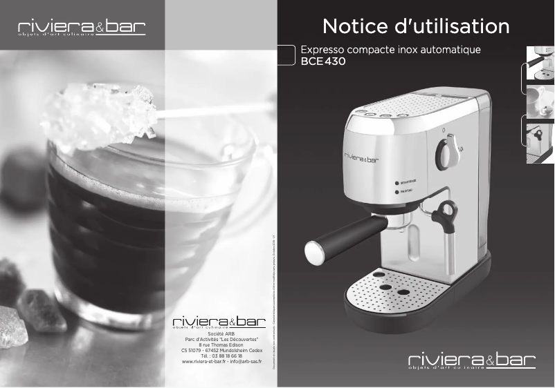 Page 1 de la notice Manuel utilisateur Riviera & Bar BCE430