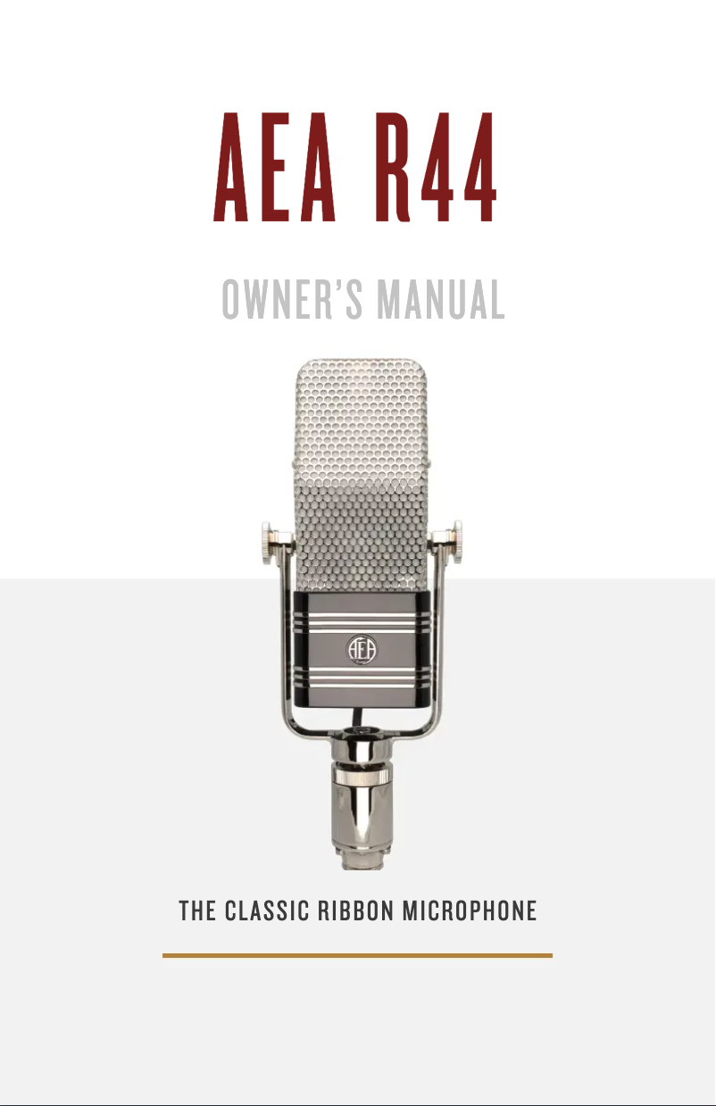 Page 1 de la notice Manuel utilisateur AEA R44