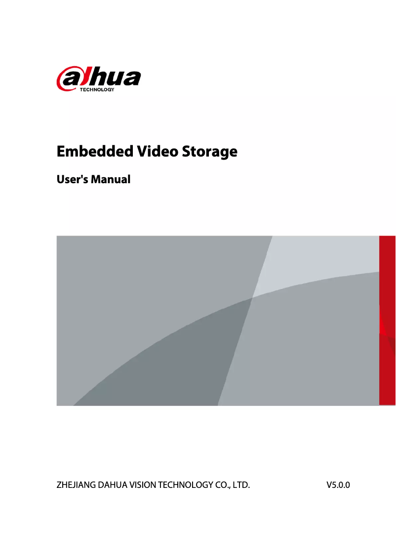 Page 1 of the manual User Manual Dahua Technology EVS5016S-R-V2