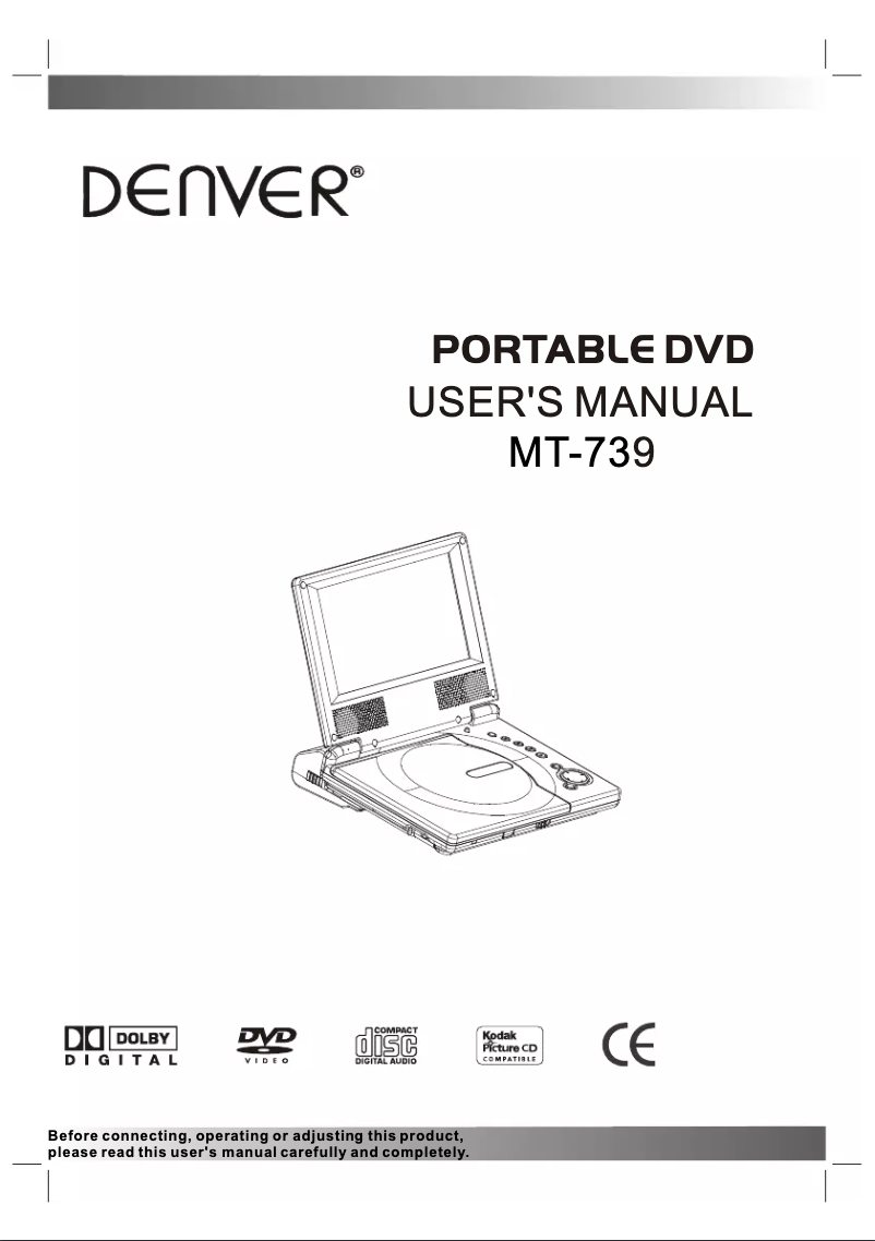 Page 1 de la notice Manuel utilisateur Denver MT-739